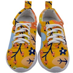 Floral Pattern Adorable Beautiful Aesthetic Secret Garden Kids Athletic Shoes by Grandong