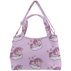 Unicorn Clouds Colorful Cute Pattern Sleepy Double Compartment Shoulder Bag by Grandong