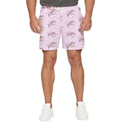 Unicorn Clouds Colorful Cute Pattern Sleepy Men s Runner Shorts by Grandong