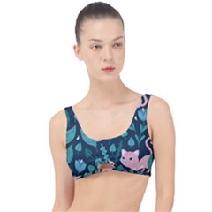 Cat Cute Flowers Leaves Pattern The Little Details Bikini Top by Grandong