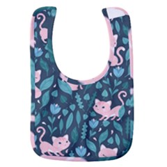 Cat Cute Flowers Leaves Pattern Baby Bib by Grandong