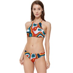 Colors Pastel Patterns Banded Triangle Bikini Set