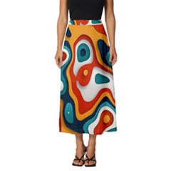 Colors Pastel Patterns Classic Midi Chiffon Skirt by Grandong