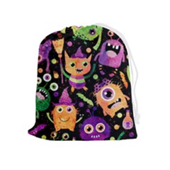 Fun Halloween Monsters Drawstring Pouch (xl) by Grandong