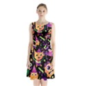 Fun Halloween Monsters Sleeveless Waist Tie Chiffon Dress View1