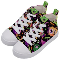 Fun Halloween Monsters Kids  Mid-top Canvas Sneakers by Grandong