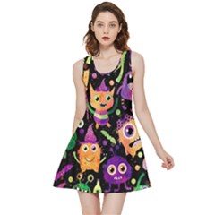 Fun Halloween Monsters Inside Out Reversible Sleeveless Dress by Grandong