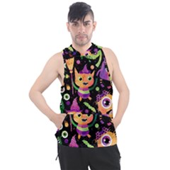 Fun Halloween Monsters Men s Sleeveless Hoodie by Grandong