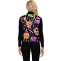 Fun Halloween Monsters Women s Button Up Puffer Vest View2