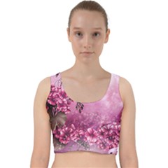 24 Rise  Velvet Racer Back Crop Top by Asomg