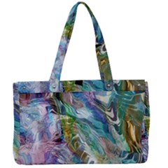 Flowing Patterns Canvas Work Bag by kaleidomarblingart