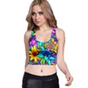 Flower Racer Back Crop Top View1