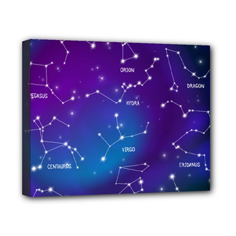 Realistic Night Sky Poster With Constellations Canvas 10  X 8  (stretched) by Grandong