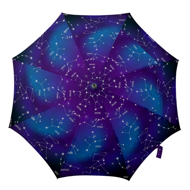 Realistic Night Sky Poster With Constellations Hook Handle Umbrellas (Medium)