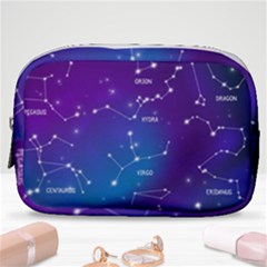 Realistic Night Sky Poster With Constellations Make Up Pouch (small) by Grandong