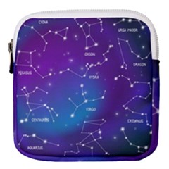 Realistic Night Sky Poster With Constellations Mini Square Pouch by Grandong