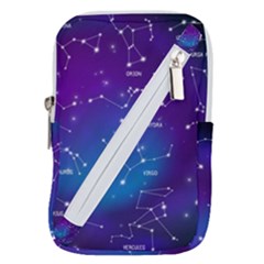 Realistic Night Sky Poster With Constellations Belt Pouch Bag (large) by Grandong