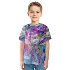 Fuchsia On Turquoise Flow Kids  Sport Mesh T-shirt