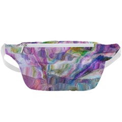 Fuchsia On Turquoise Flow Waist Bag  by kaleidomarblingart