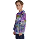 Fuchsia on turquoise flow Kids  Crewneck Sweatshirt View2