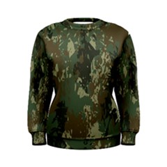 Camouflage Splatters Background Women s Sweatshirt by Grandong