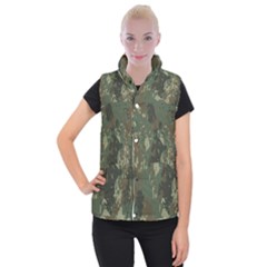 Camouflage Splatters Background Women s Button Up Vest by Grandong