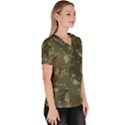 Camouflage Splatters Background Women s V-Neck Scrub Top View3