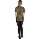 Camouflage Splatters Background Women s V-Neck Scrub Top View4