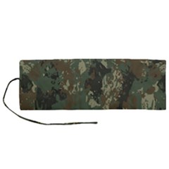 Camouflage Splatters Background Roll Up Canvas Pencil Holder (m) by Grandong