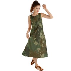 Camouflage Splatters Background Summer Maxi Dress by Grandong