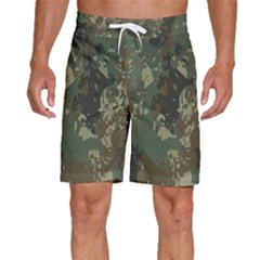 Camouflage Splatters Background Men s Beach Shorts by Grandong