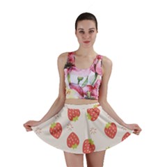 Strawberries Pattern Design Mini Skirt by Grandong