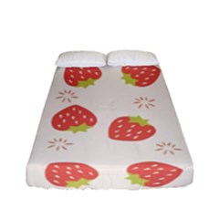 Strawberries Pattern Design Fitted Sheet (full/ Double Size)