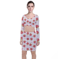 Strawberries Pattern Design Top And Skirt Sets by Grandong