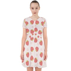 Strawberries Pattern Design Adorable In Chiffon Dress by Grandong