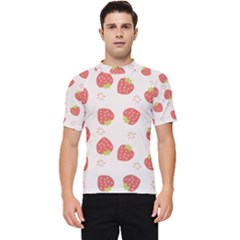 Strawberries Pattern Design Men s Short Sleeve Rash Guard by Grandong