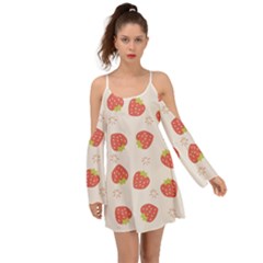 Strawberries Pattern Design Boho Dress by Grandong