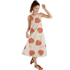 Strawberries Pattern Design Summer Maxi Dress by Grandong