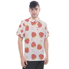 Strawberries Pattern Design Men s Polo T-shirt by Grandong