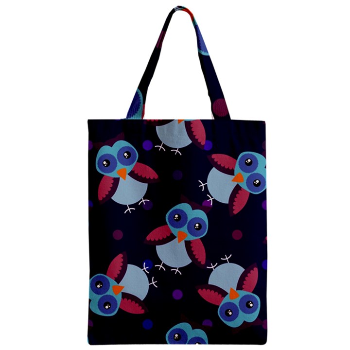 Owl Pattern Background Zipper Classic Tote Bag