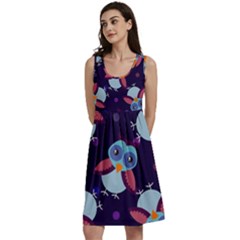 Owl Pattern Background Classic Skater Dress by Grandong