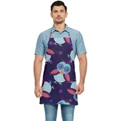 Owl Pattern Background Kitchen Apron by Grandong