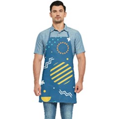 Flat Design Geometric Shapes Background Kitchen Apron by Grandong