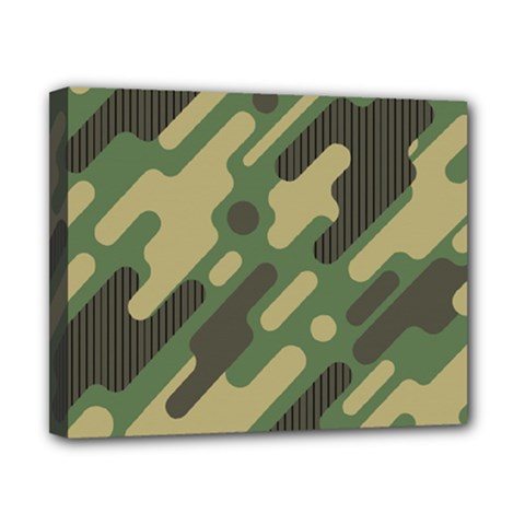 Camouflage Pattern Background Canvas 10  X 8  (stretched) by Grandong