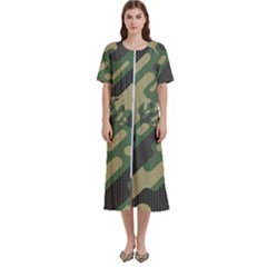 Camouflage Pattern Background Women s Cotton Short Sleeve Night Gown