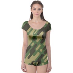 Camouflage Pattern Background Boyleg Leotard  by Grandong