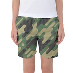 Camouflage Pattern Background Women s Basketball Shorts by Grandong