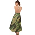 Camouflage Pattern Background Backless Maxi Beach Dress View2