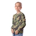 Camouflage Pattern Background Kids  Long Sleeve T-Shirt with Frill  View2