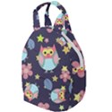 Owl Stars Pattern Background Travel Backpack View1